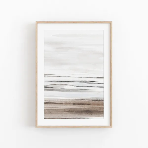 Watercolor Abstract Art, Modern Minimalist Poster