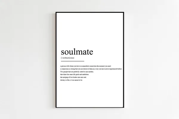 Soulmate Definition Romantic Valentine's Art Print