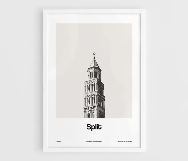 Split Cathedral Poster, Croatia Travel Poster