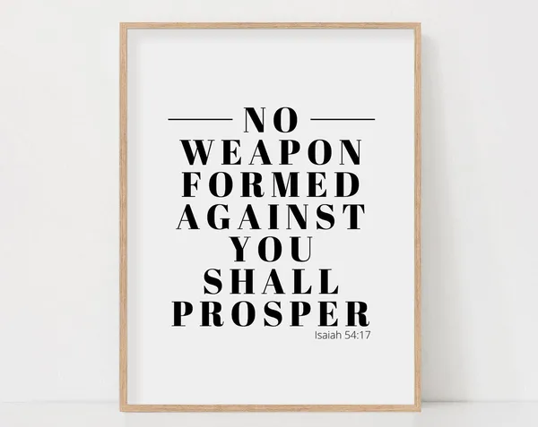Isaiah 54:17 Minimalist Christian Wall Art Print
