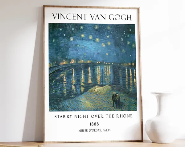 Van Gogh Starry Night Over the Rhone Art Print