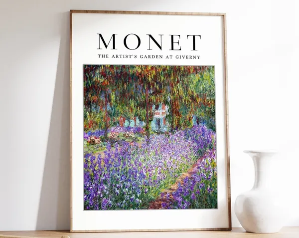 Claude Monet Exhibition Poster, Giverny Garden Art Print