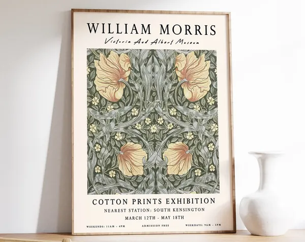 William Morris Textile Floral Decor Wall Art Print