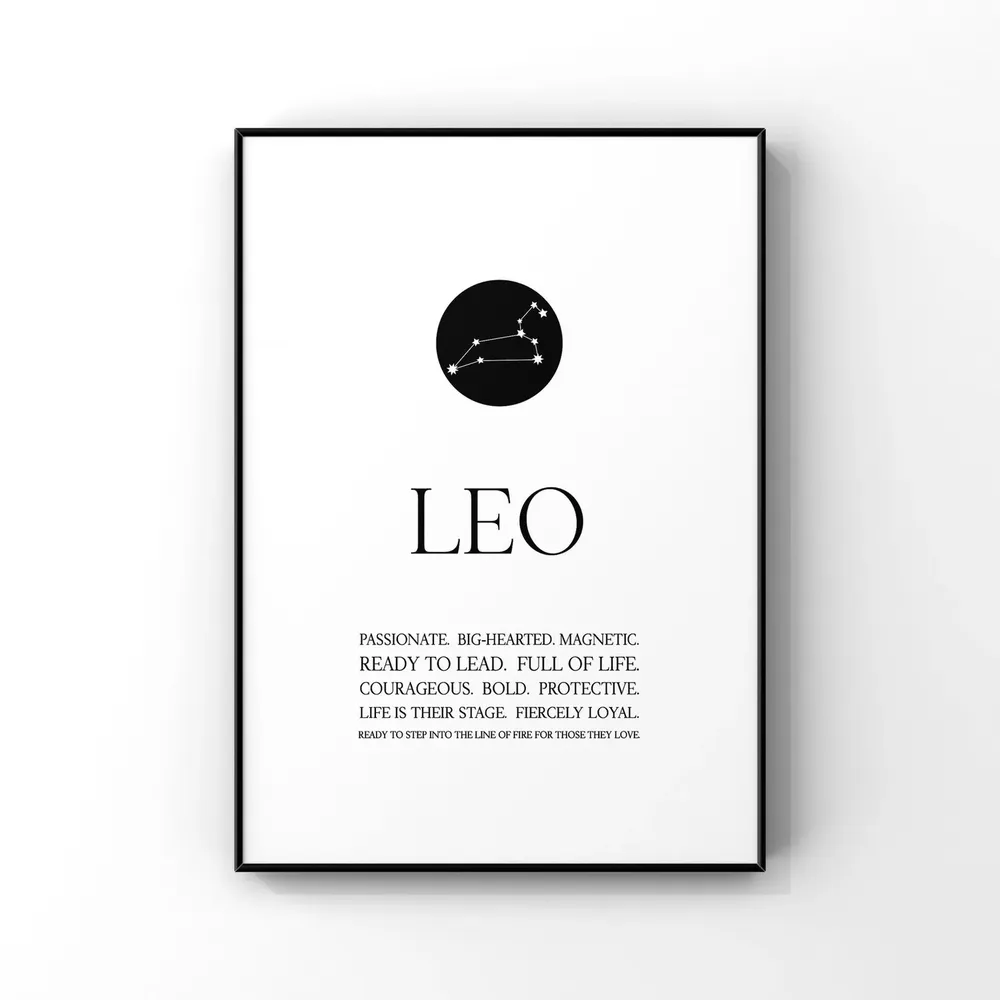 Leo Zodiac Constellation Art Print