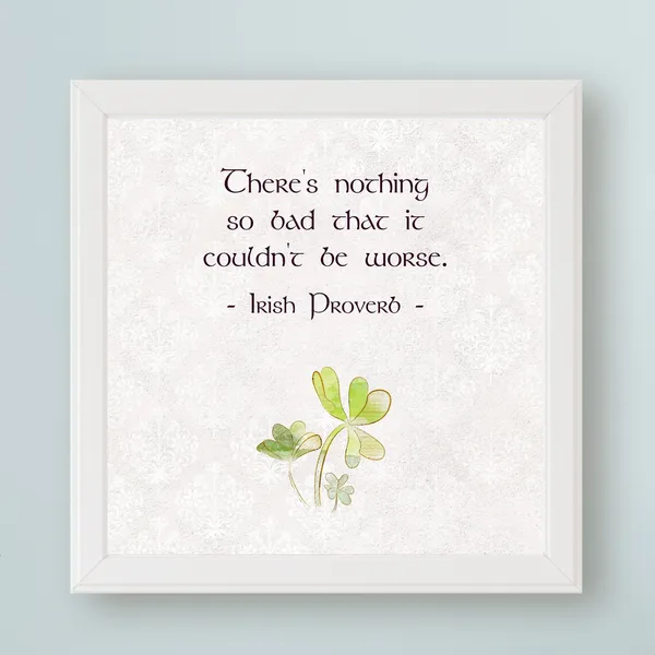 Irish Proverb, Ireland Shamrock Wall Art Print