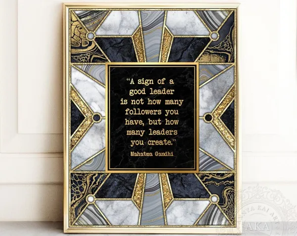 Mahatma Gandhi Quote, Leadership Gift Art Print