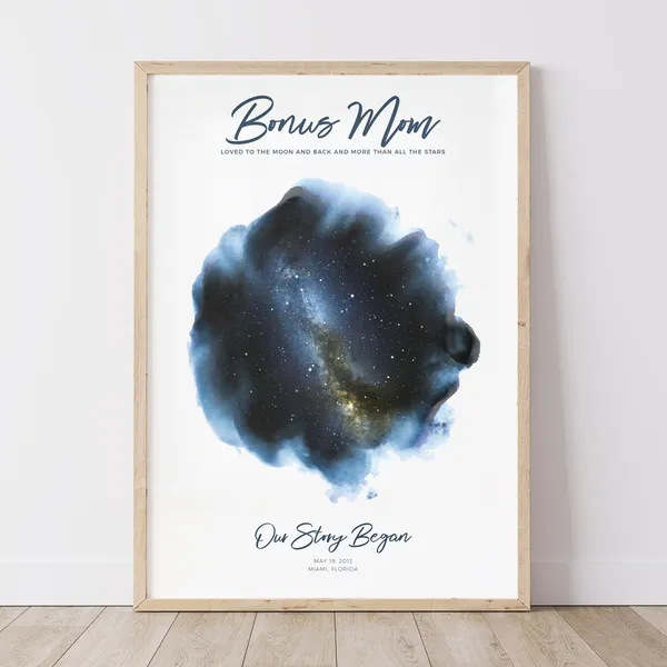 Star Map Poster Print, Best Mother’s Day Gift For Mom