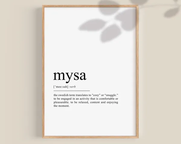 Mysa Definition Poster, Scandinavian Wall Art Print