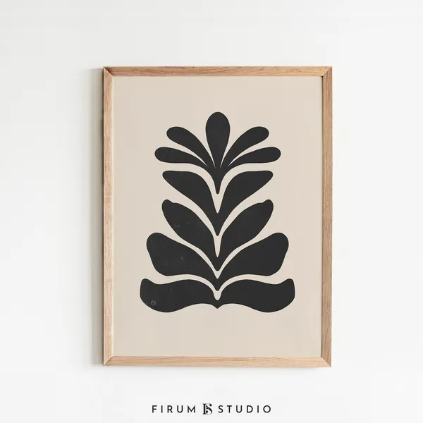 Modern Nordic Abstract Botanical Art Print