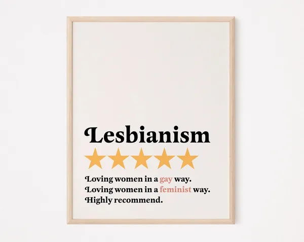 Lesbianism Review Funny Feminist Queer Art Print