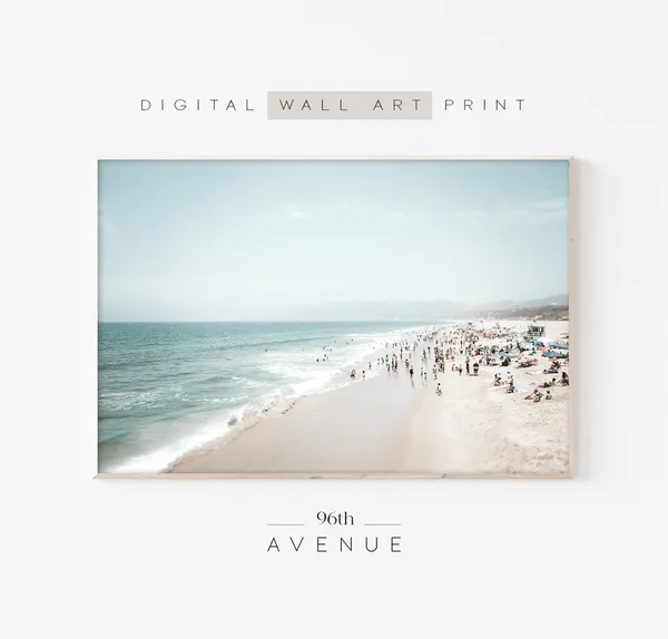Neutral Beach Print, Boho Coastal Wall Art