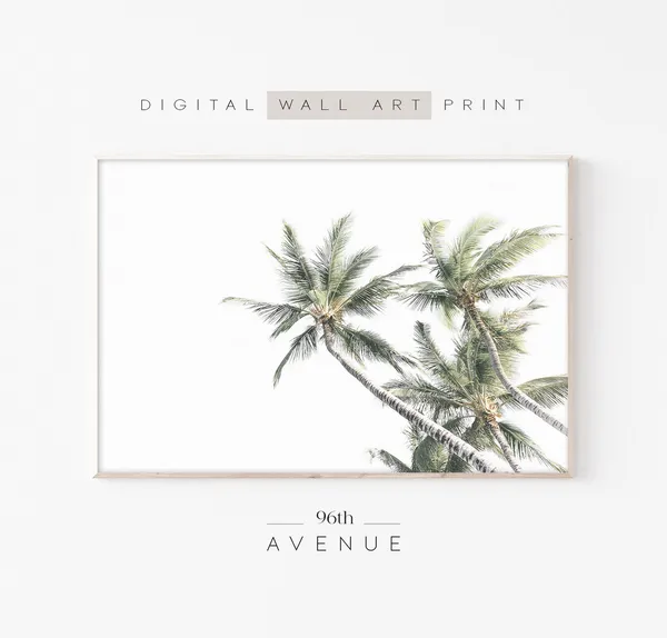 Palm Tree Print, California Coastal Wall Art