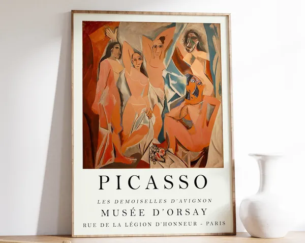 Les Demoiselles d'Avignon, Picasso-Inspired Abstract Art Print