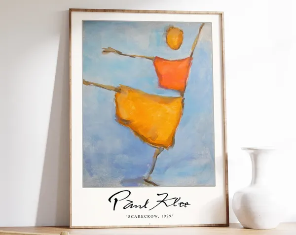 Paul Klee Scarecrow Exhibition Poster, Modernist Art Print