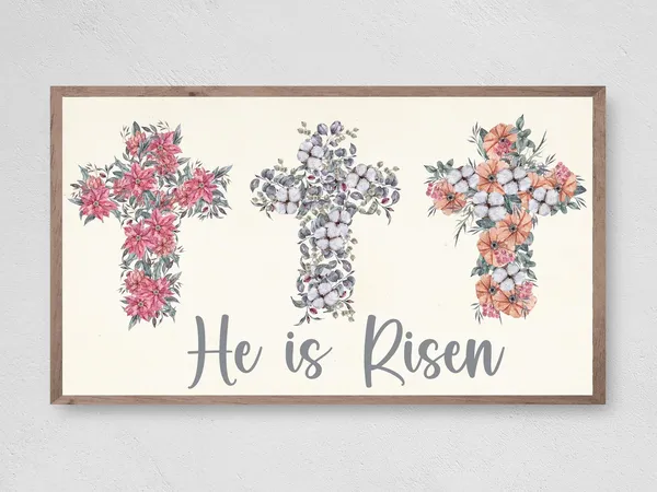 He Is Risen Easter Religious Spring Art Print