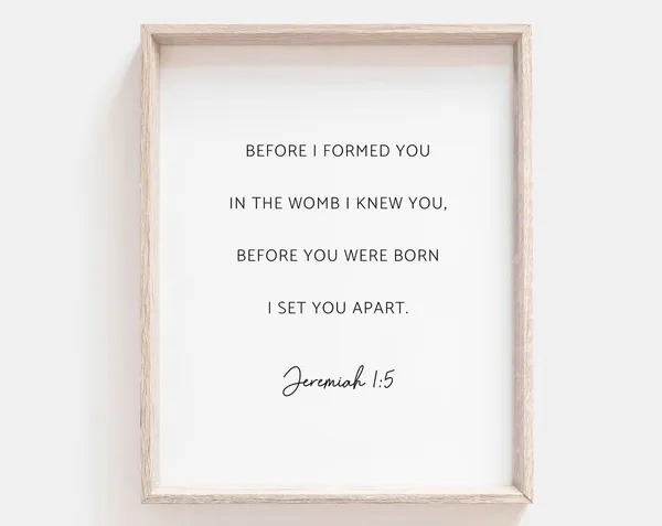 Jeremiah 15 Nursery Scripture, Minimalist Art Print