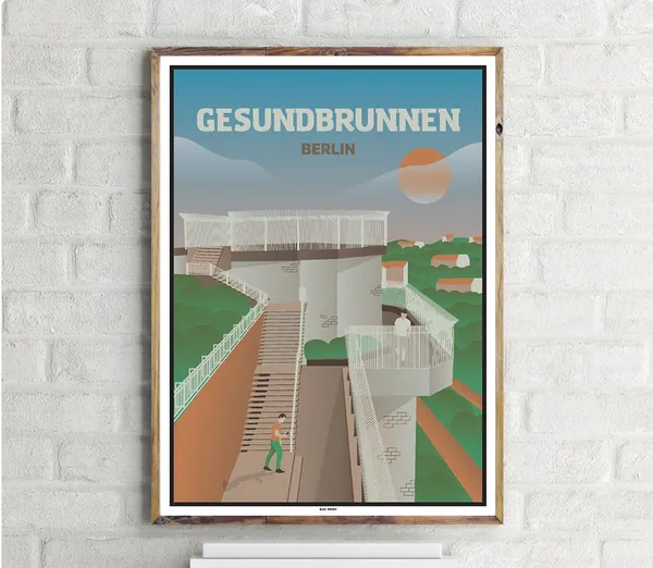 Gesundbrunnen 1 Vintage Travel Poster