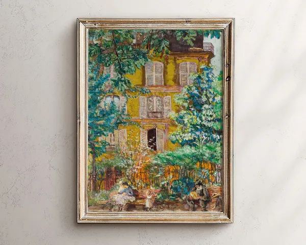 Paris Antique Cityscape, Eclectic Farmhouse Art Print