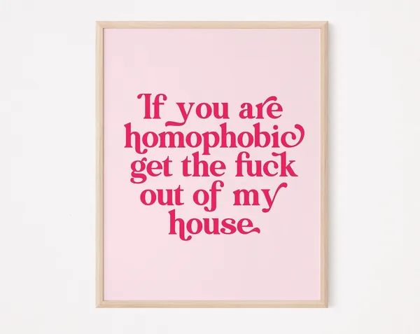 LGBT Funny Lesbian Pride Typography Quote Print
