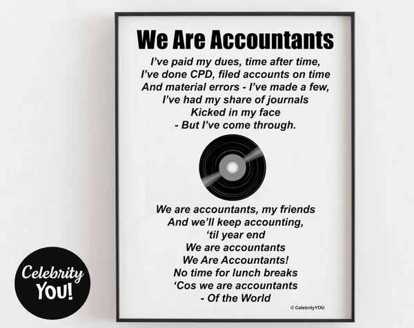 We Are Accountants Motivational Office Wall Art Print