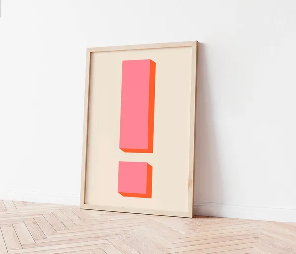 Exclamation Mark Quirky Typography Graphic Poster