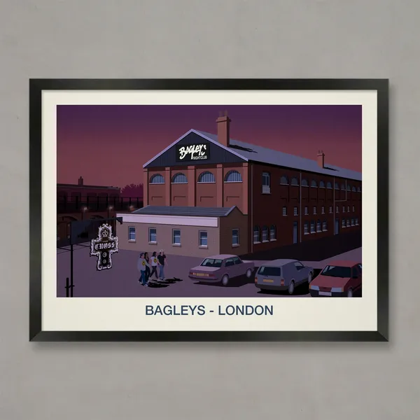 Bagleys Nightclub Poster Print