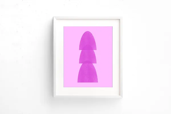 Maximalist Wall Art Art Print, Pink Nursery Decor