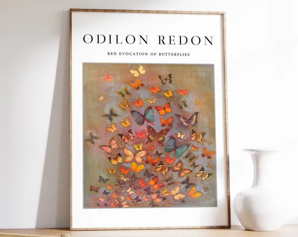 Odilon Redon Butterfly Floral Exhibition Poster