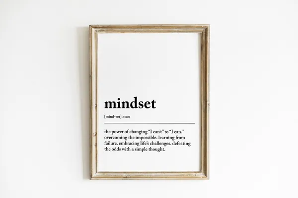 Mindset Definition Typography Poster, Home Office