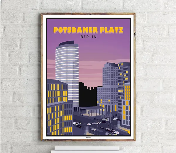 Potsdamer Platz 1 Vintage Travel Poster