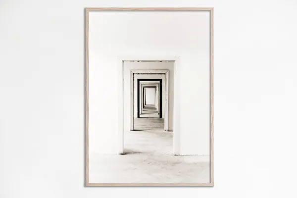 Minimalist Archway Photography Poster, White Door