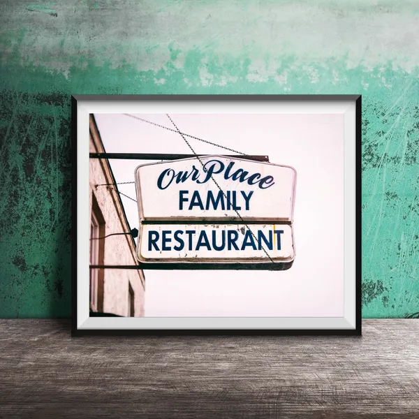Our Place Family Restaurant, Kitchen Photo Print