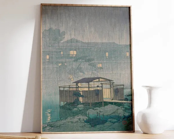 Hasui Kawase Evening Onsen Japanese Travel Poster