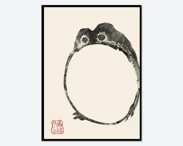 Japanese Frog by Matsumoto Hoji, Art Print