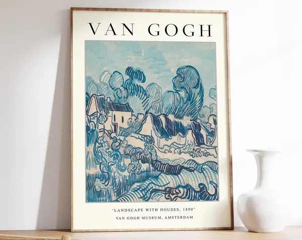 Van Gogh Exhibition Poster, Landscape With Houses
