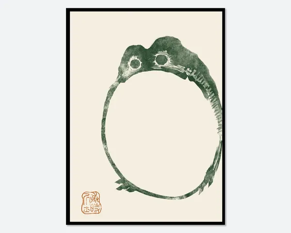 Matsumoto Hoji Frog Exhibition Poster, Japanese Art