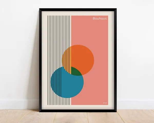 Bauhaus 1919 Exhibition Poster, Mid-Century Art Print