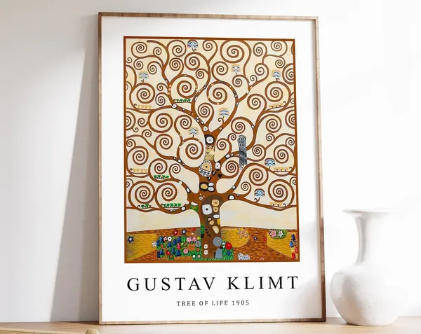 Gustav Klimt Tree of Life Art Nouveau Poster