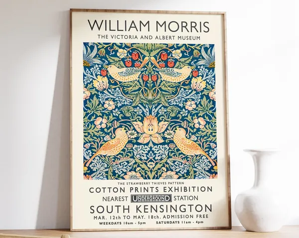 William Morris Strawberry Thieves Vintage Art Print