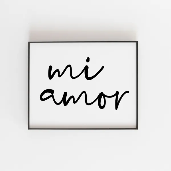 Mi Amor Print, Romantic Quote for Couples