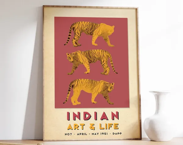 Indian Exhibition Vintage Travel Poster Art Print