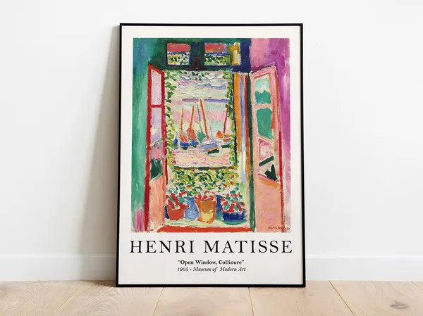 Matisse Open Window Collioure Vintage Art Poster