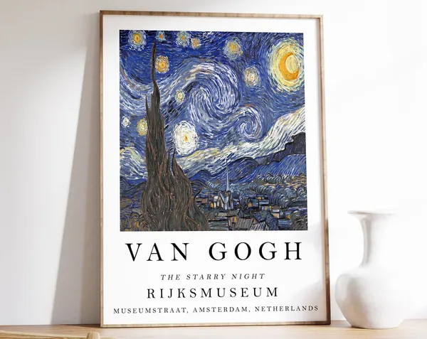 Van Gogh The Starry Night Vintage Art Print