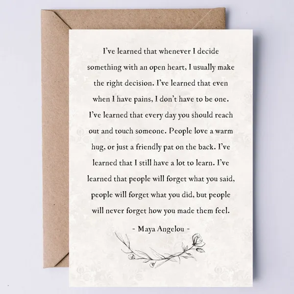 Maya Angelou Quote, Graduation Inspirational Poster