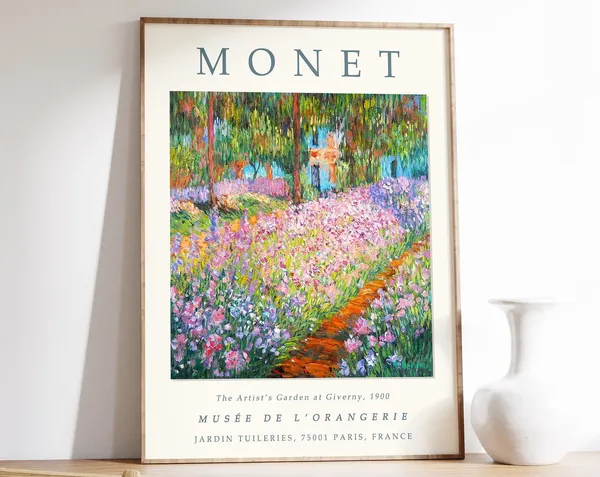 Claude Monet, The Artist's Garden Vintage Art Print