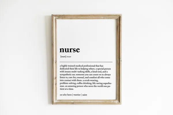 Nurse Definition Poster Print, Gift for Nurse
