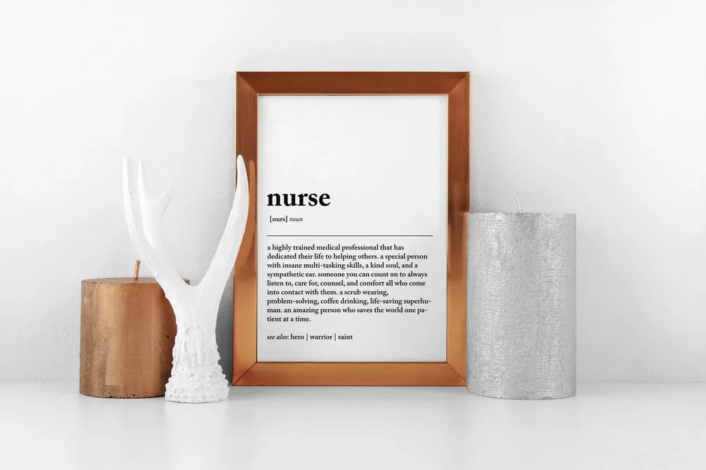 Nurse Definition Poster Print, Gift for Nurse - Image 2