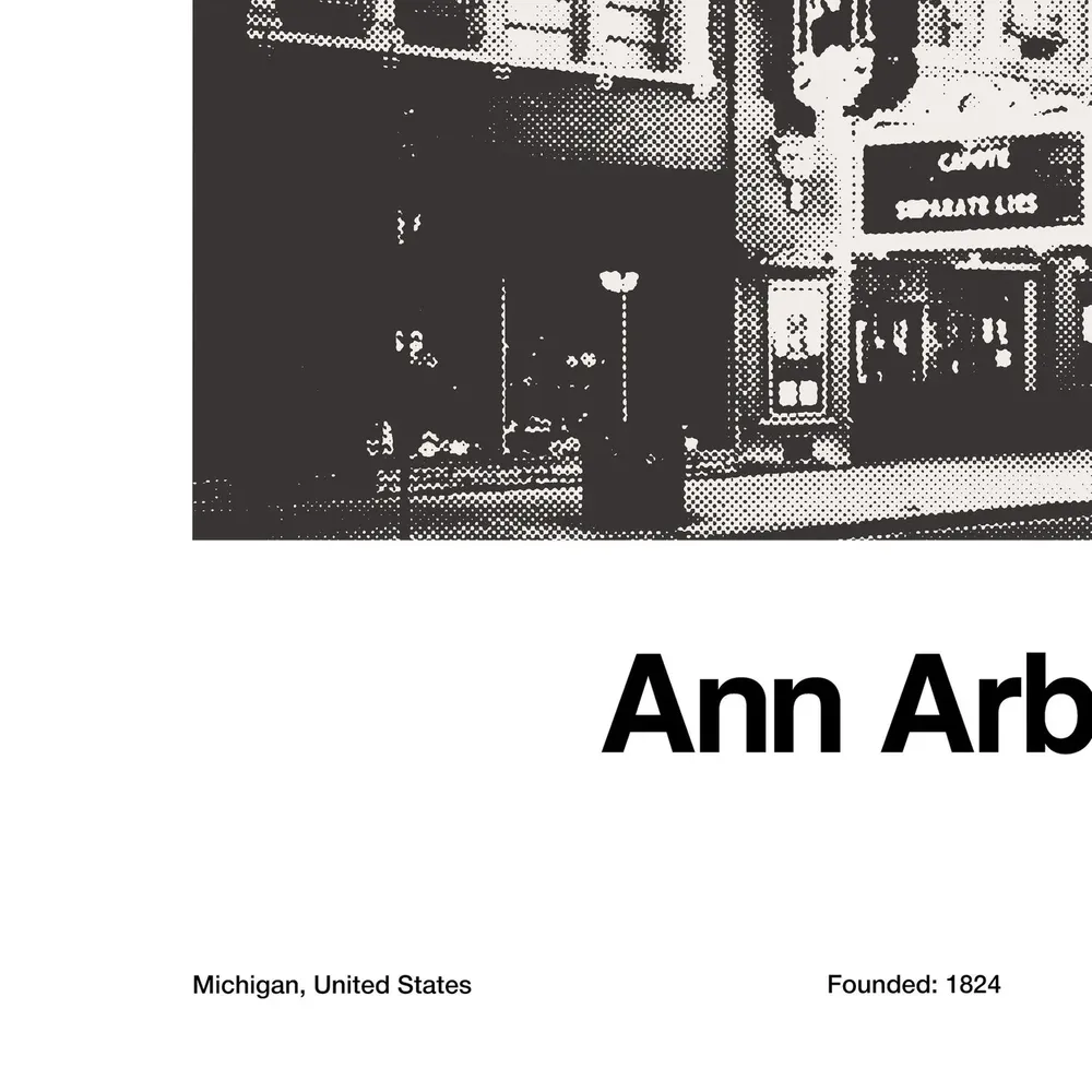 Ann Arbor Michigan Theater, Minimalist Art Print - Image 2