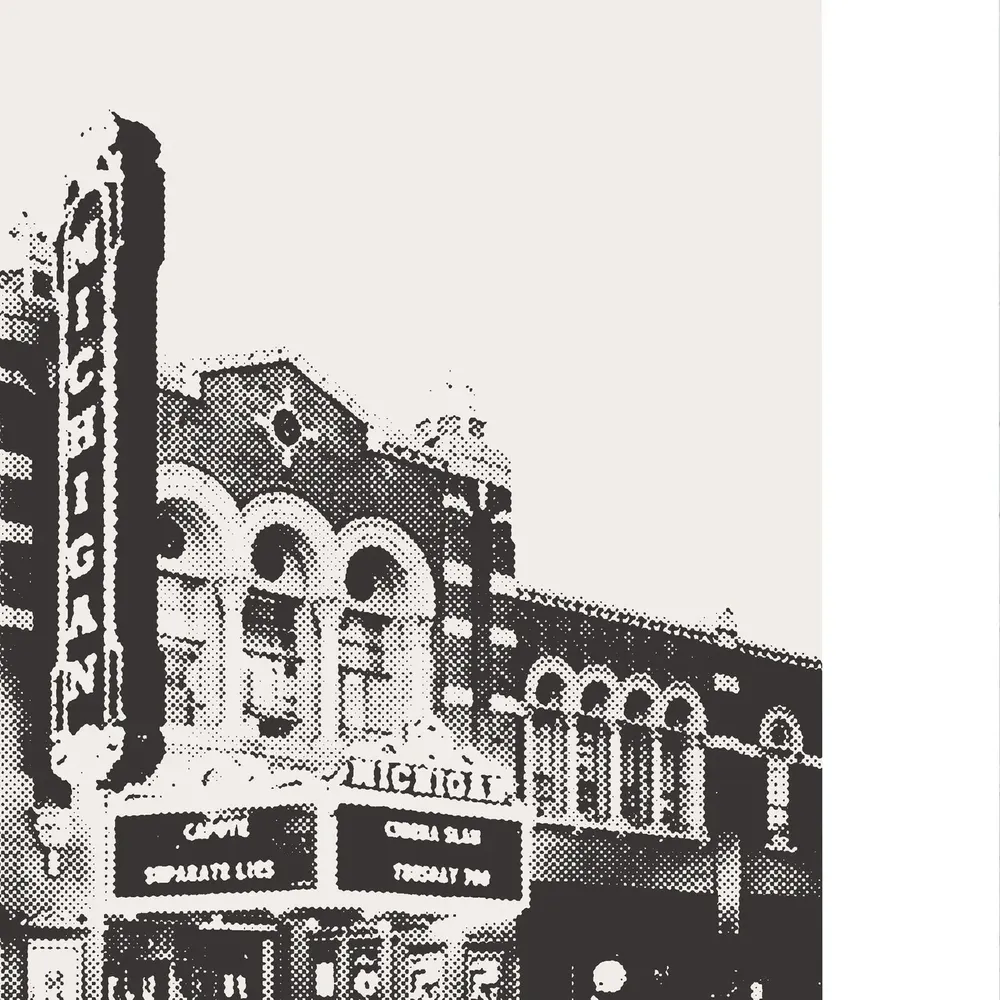 Ann Arbor Michigan Theater, Minimalist Art Print - Image 3