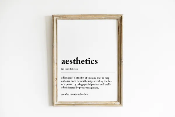 Aesthetics Definition Print, Salon Decor Art Print